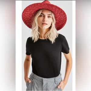 Brixton JOANNA Festival Wheat Hat Phoenix LAVA HOT Red X Small 50+ UPF LIKE NEW